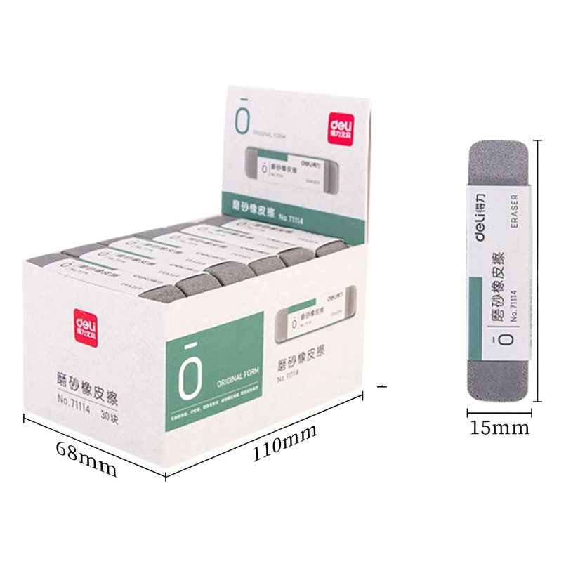 Deli 71114 Borrador de arena completa estudiante gel pluma bolígrafo pluma no es fácil dejar rastros borrador esmerilado