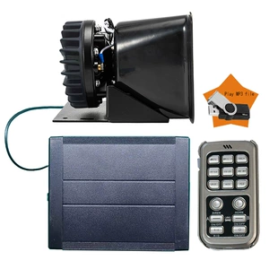 Vehicle-Mounted Alarm Siren with Wireless High-Pitched Siren and Loudspeaker As920Bk-Mp3 + Cooling Square Speaker