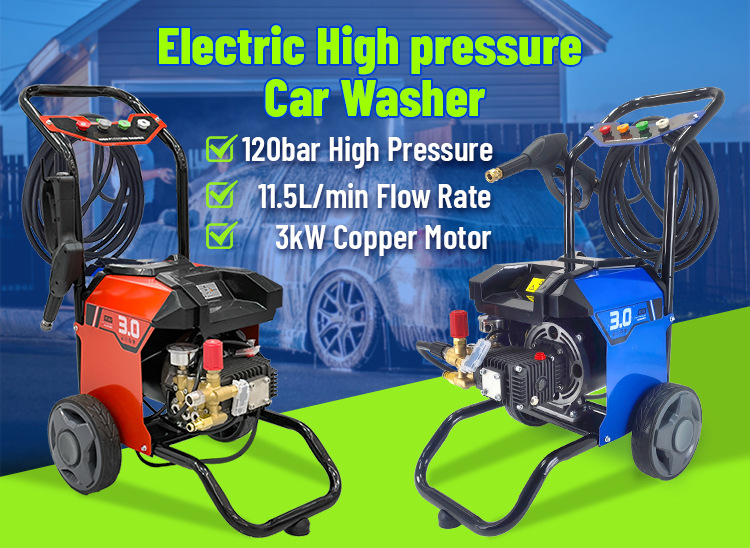 Cross-Border Yilujie Car Washing Machine Single-Phase Pressure Washer for Commercial Use, High-Power Industrial Property and Farm Cleaning
