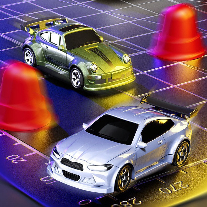 Rc Mini Speedy Car For Children 1:64 Desktop Micro Racing Car Model...