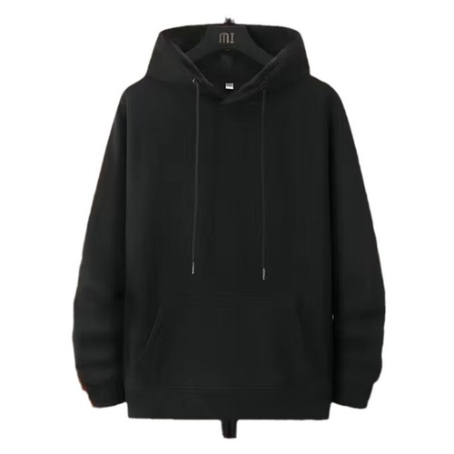 Men's Winter and Autumn Hooded Sweatshirt with Padded and Thick Outerwear, 2024 New High-End Solid Color Hooded Sweatshirt for Men, Casual