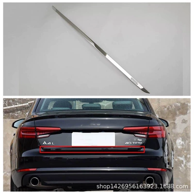 Şüşə kənarı xromları/moldingləri A4L Exterior Modification Door - stainless-steel-silver-tailgate-trim-with-silver-characters1m