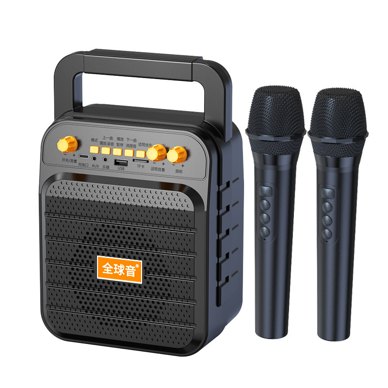 屋外用Bluetooth小型音楽楽器スピーカー、ポータブル、大音量、充電式マイク、スクエアダンス、呼び出し、集金用|undefined
