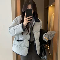 Корейские ins вельветы лацканы Донгдэмун Тонкий пуховый хлопчатобумажный костюм женский короткий ароматный хлопок повседневный пиджак