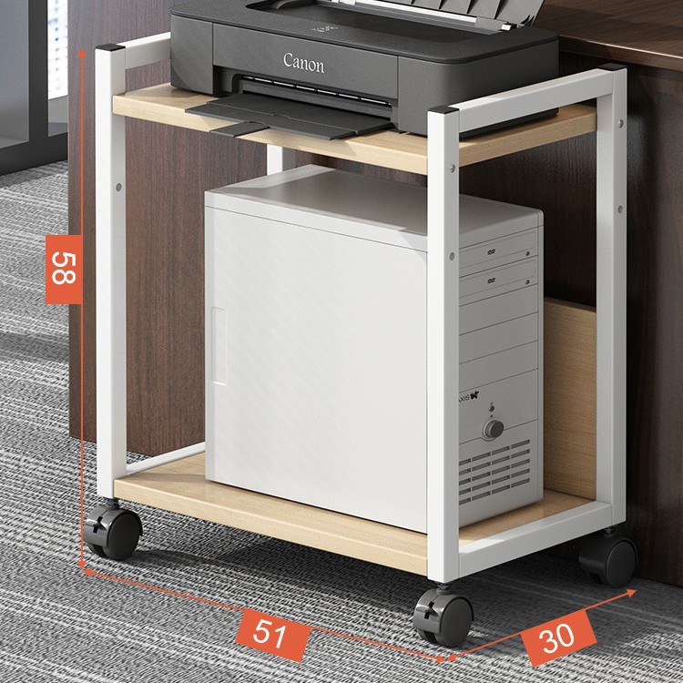 Estante de impresora de oficina, soporte móvil de piso, gabinete de almacenamiento, estante de host de computadora, soporte de chasis