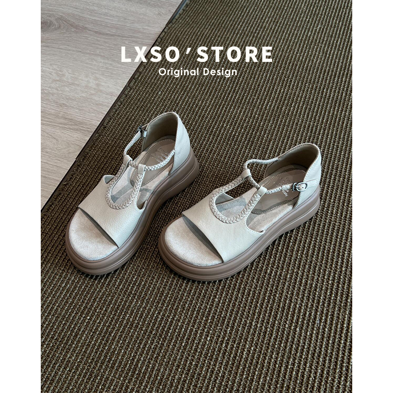Retro casual summer sandals platform