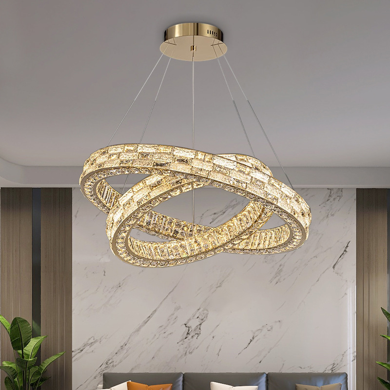 New Modern Simple Light Luxury Crystal Chandelier Living Room Dining Room High-value LED Lighting High-end Luxury Bedroom Lamp