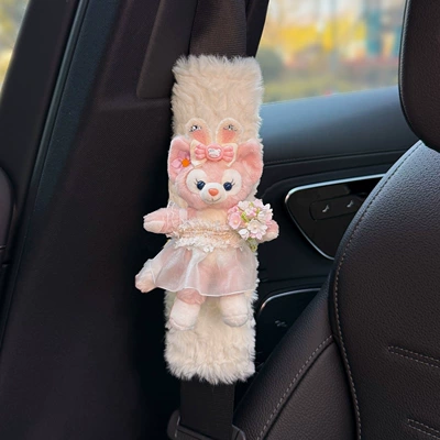 Seat belt shoulder pad, pads for women, anti-chafing for - sweet-faceflower-fairy-belle-white-shoulder-pads