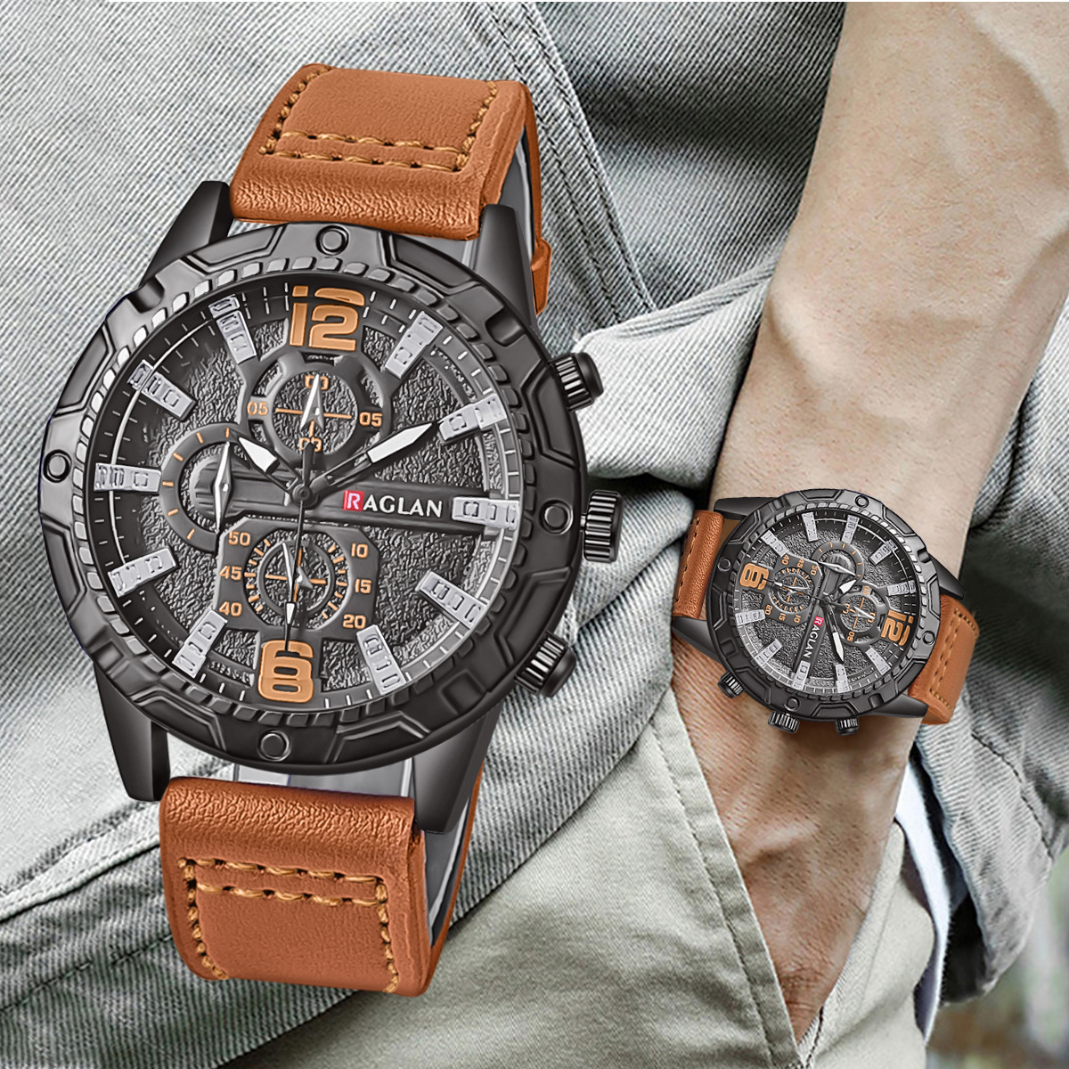 New fashion business men's watch cross-border in stock wholesale a generation of hair