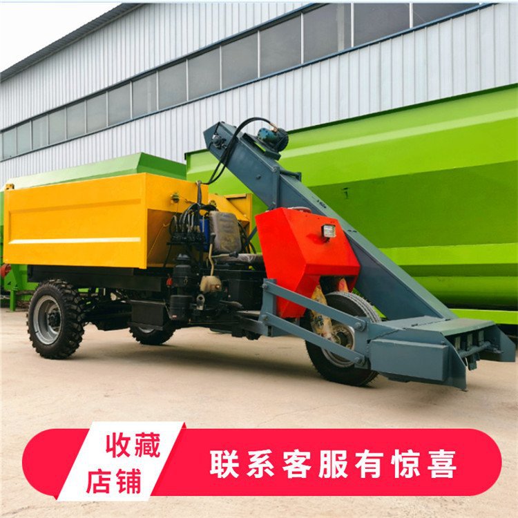 养殖场堆积粪便清粪车 自走式三轮扫粪运输车 25马力柴油铲粪车