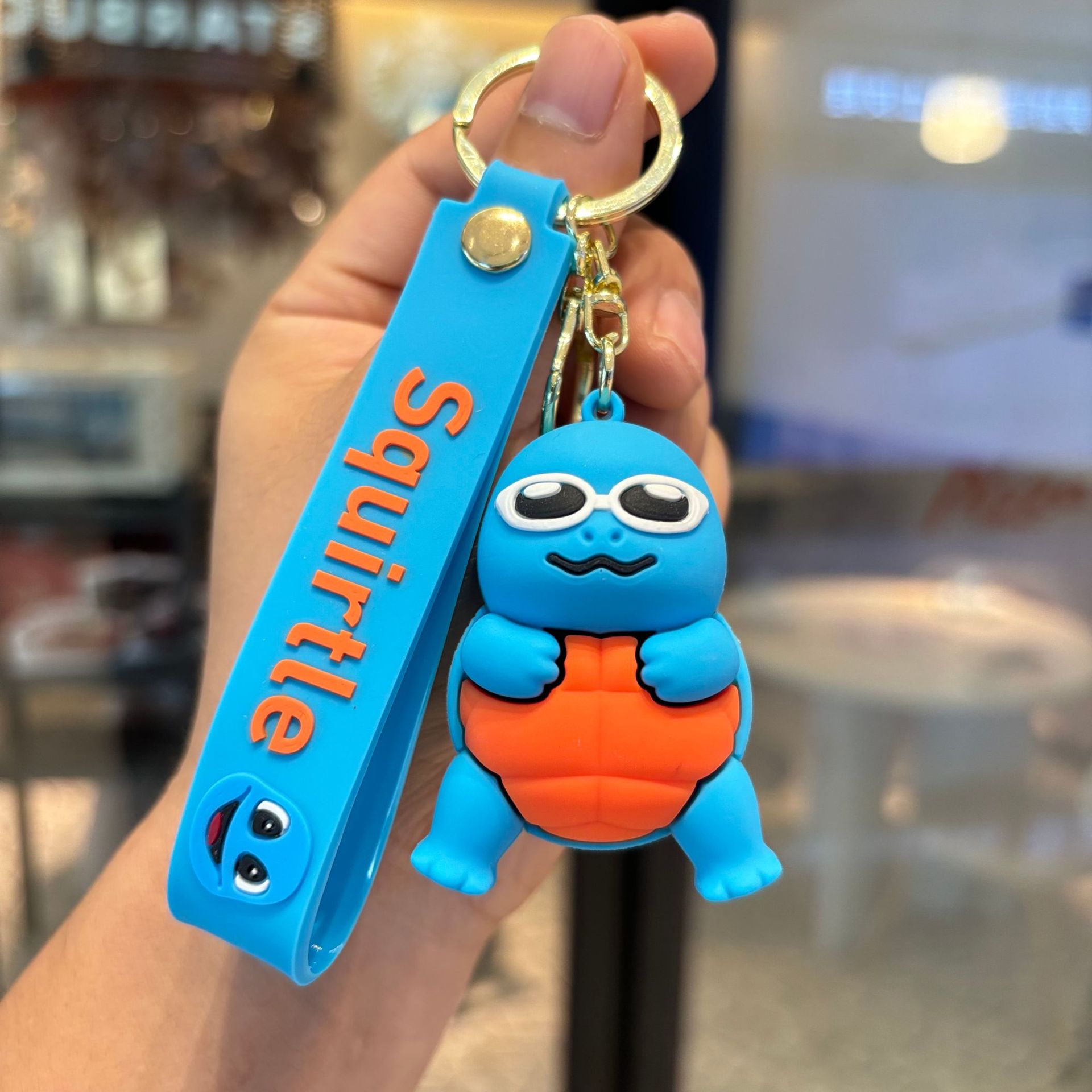 Caricatura Jenny tortuga llavero muñeca PVC goteo adorable colgante llavero pequeño accesorio de regalo
