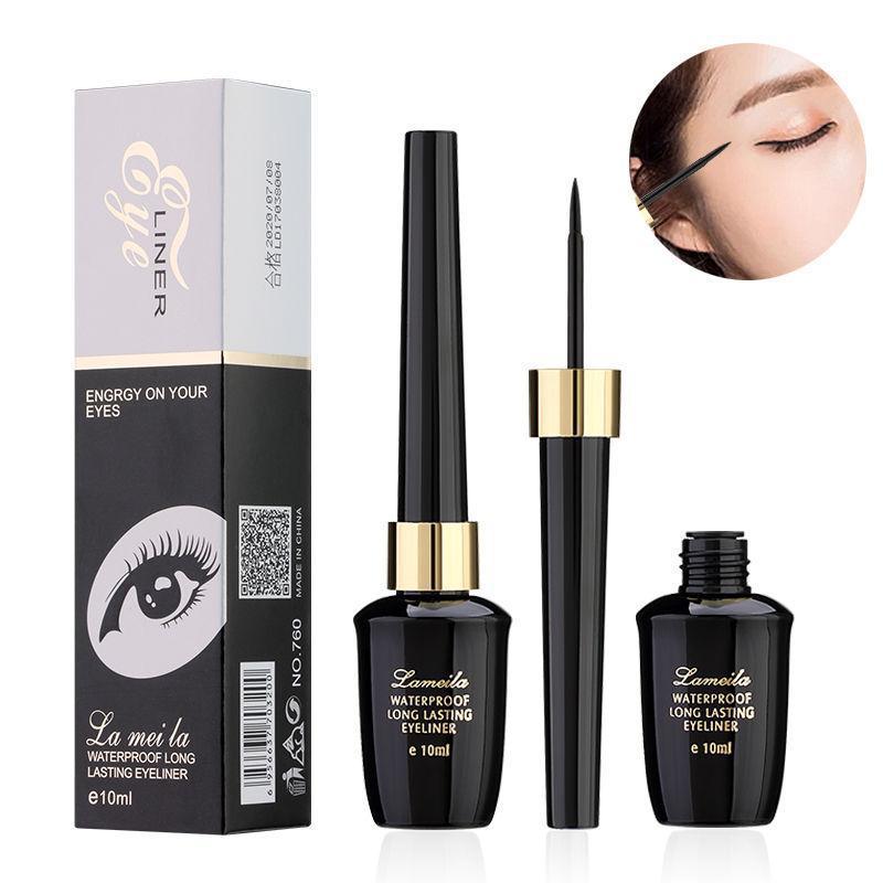 Lameila Eyeliner Waterproof and Sweat-Proof Non-Smudge Long-Lasting Multi-Specification Eyebrow Pencil Mascara Set Makeup Hard