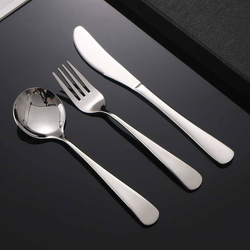 Internet celebridad cuchillo, tenedor y cuchara-Plata