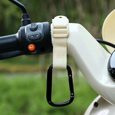 Vehicle Hook Front Universal | Other Electric Vehicle Accessories - beige-webbing-square-buckle-light-board-long-36cm
