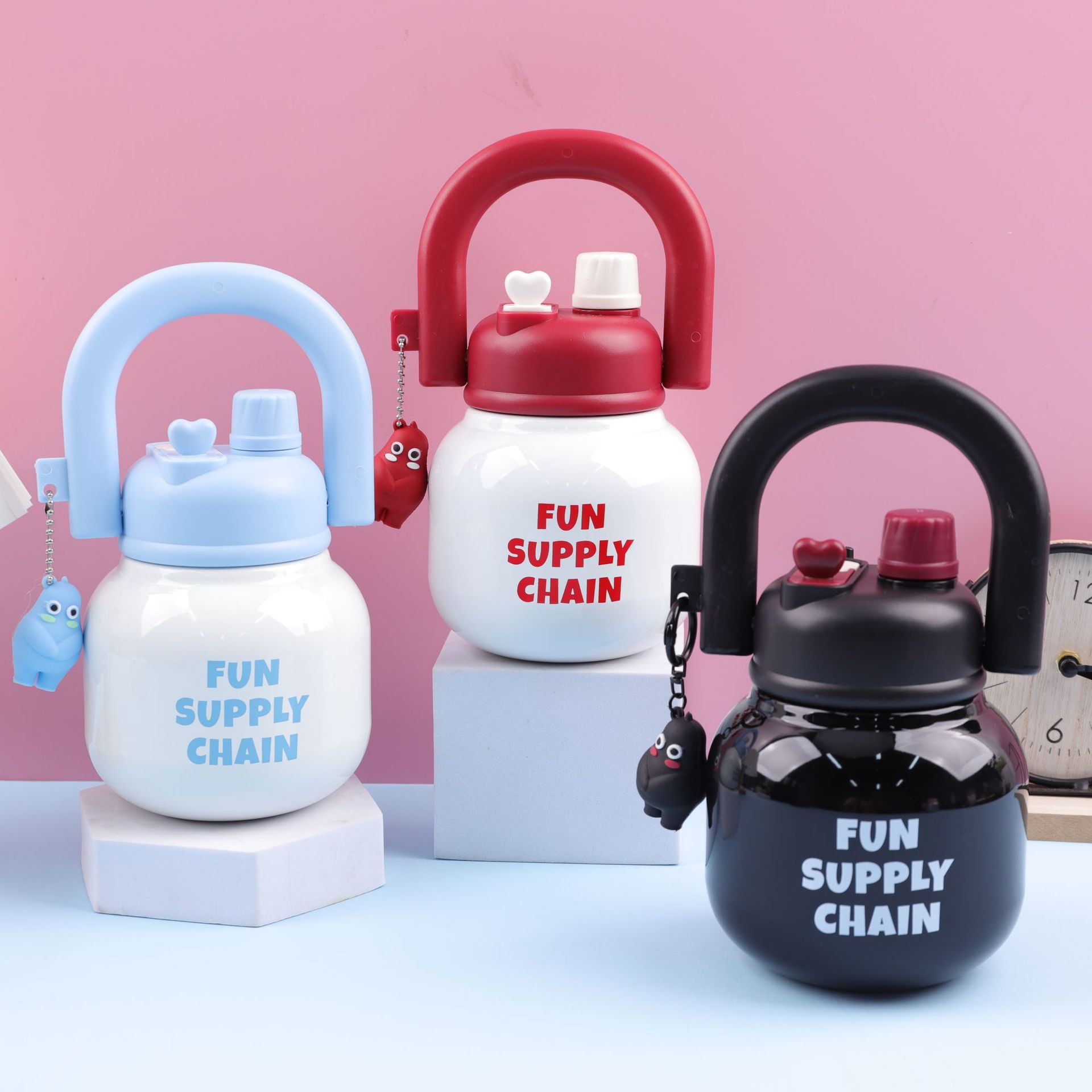 Nuevo 304 taza de acero inoxidable de alto valor facial, taza de agua de gran capacidad, taza de agua doble al por mayor