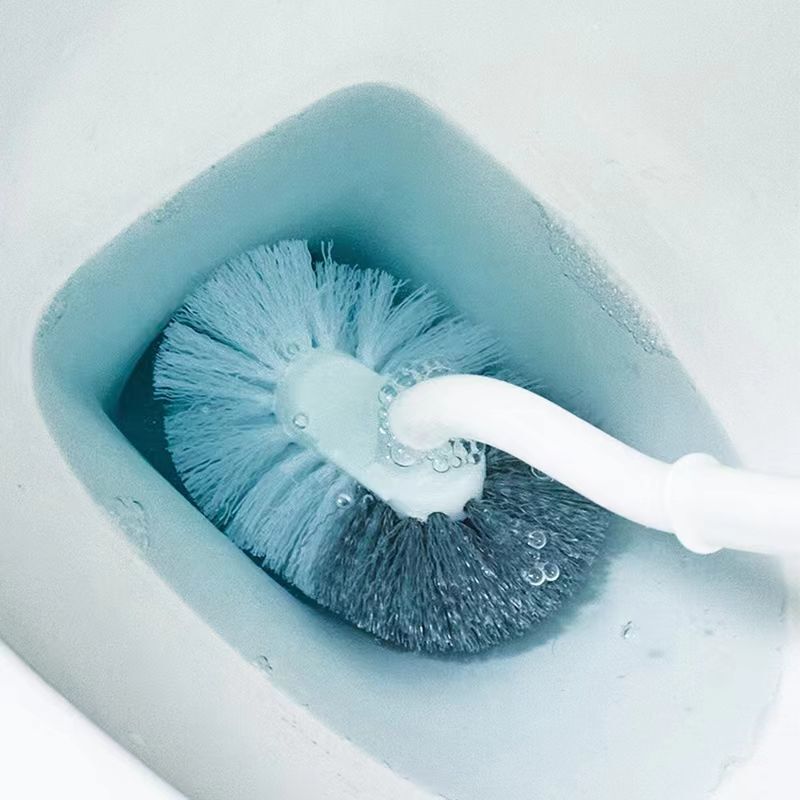 トイレブラシセット 360度死角なし 壁掛け式 シリコン製硬毛 家庭用トイレ掃除 水切り 壁掛け|undefined