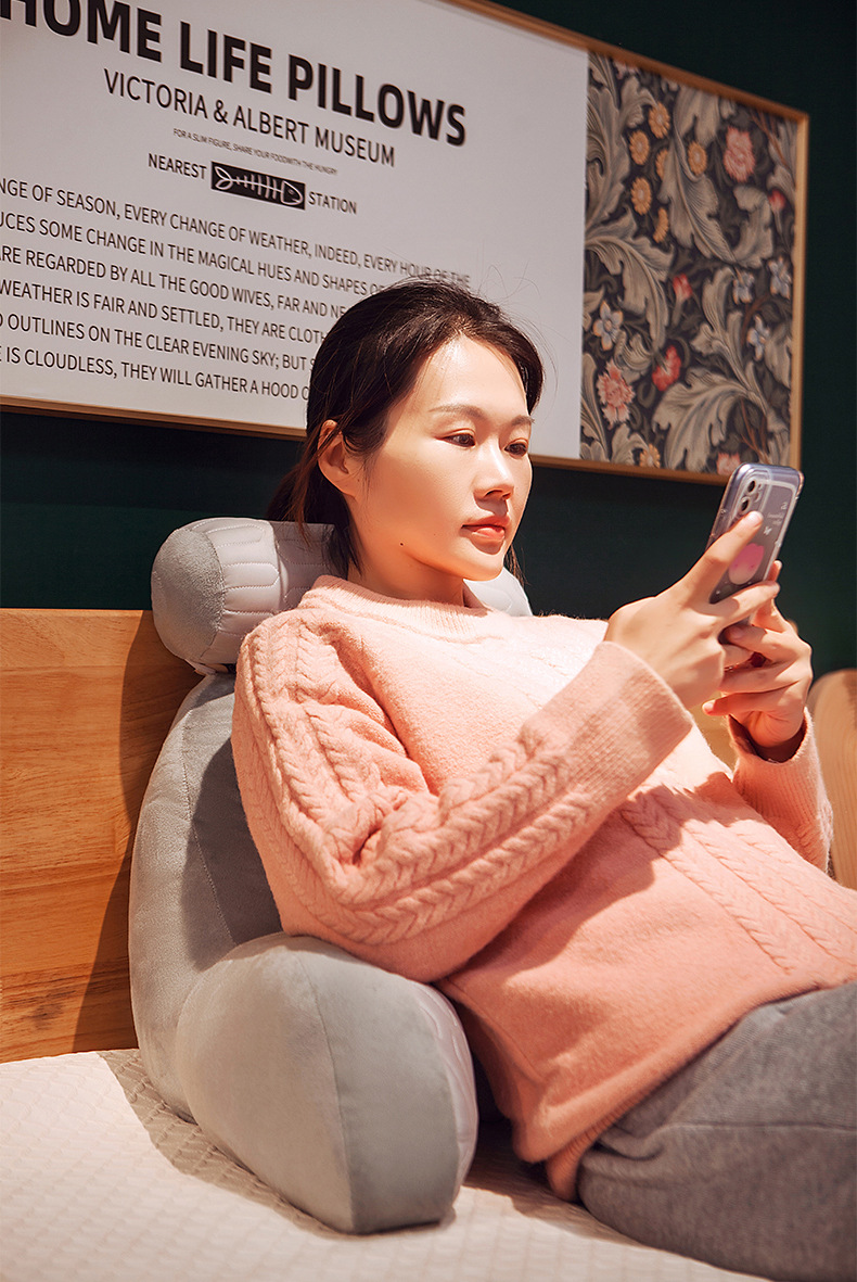 Suitable for Bedside Cushions, Soft-Packed Waist Pillows, Large Backrests, Sofa Beds, Playing with Mobile Phones, Dormitory Student Pillows and Beds