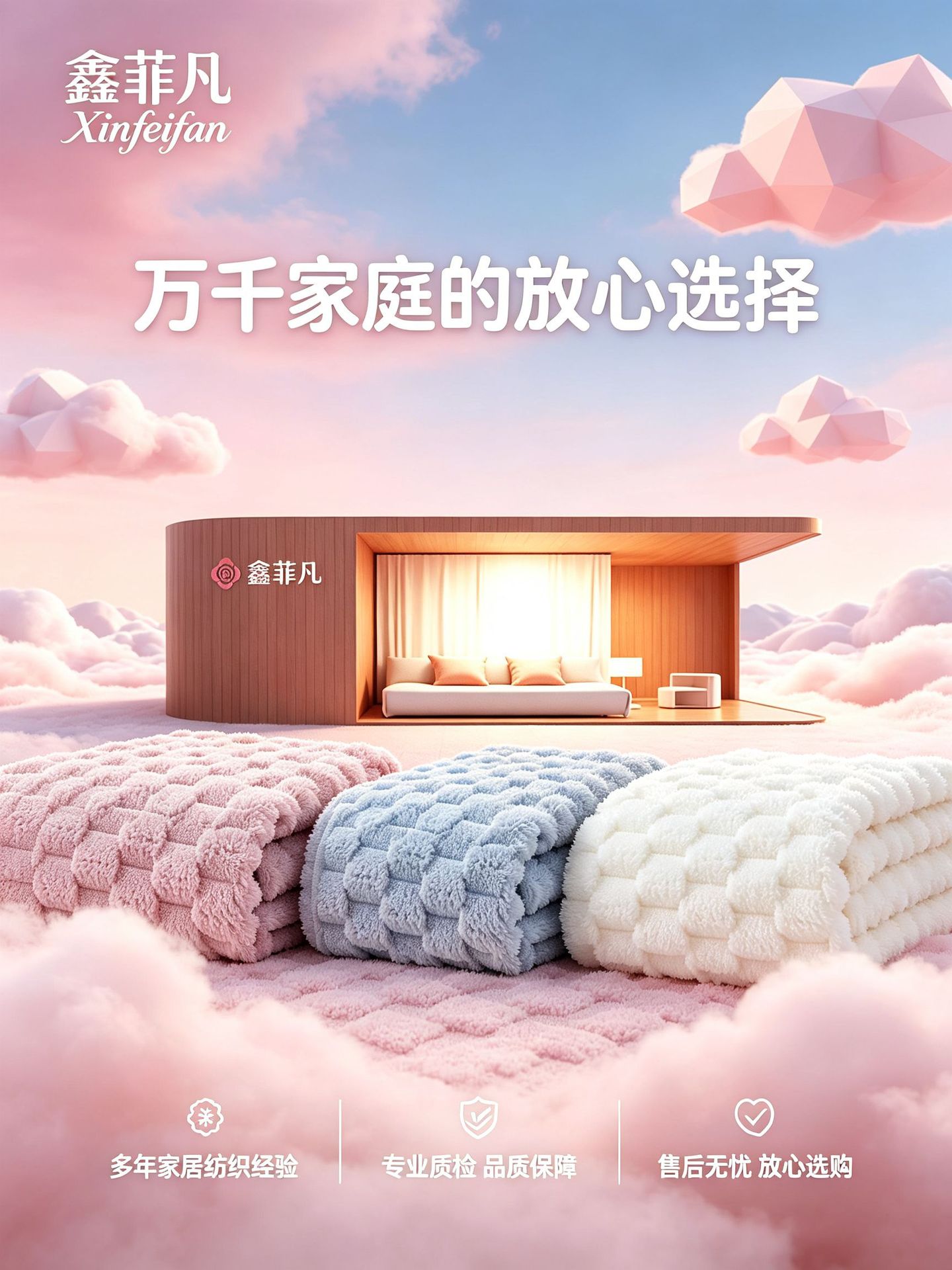 珊瑚绒浴巾三件套 加厚吸水柔软家用洗脸洗澡毛巾套装代发定制
