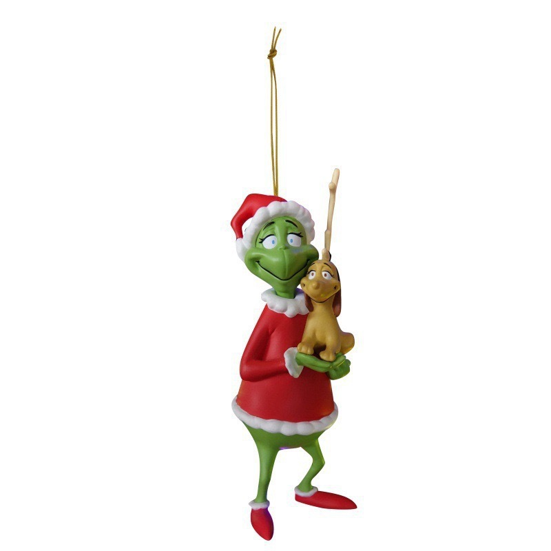 2023 nuevos productos monstruos de pelo verde decoración de Navidad colgante de dibujos animados colgante de árbol de Navidad decoración interior de automóviles de Navidad image 13
