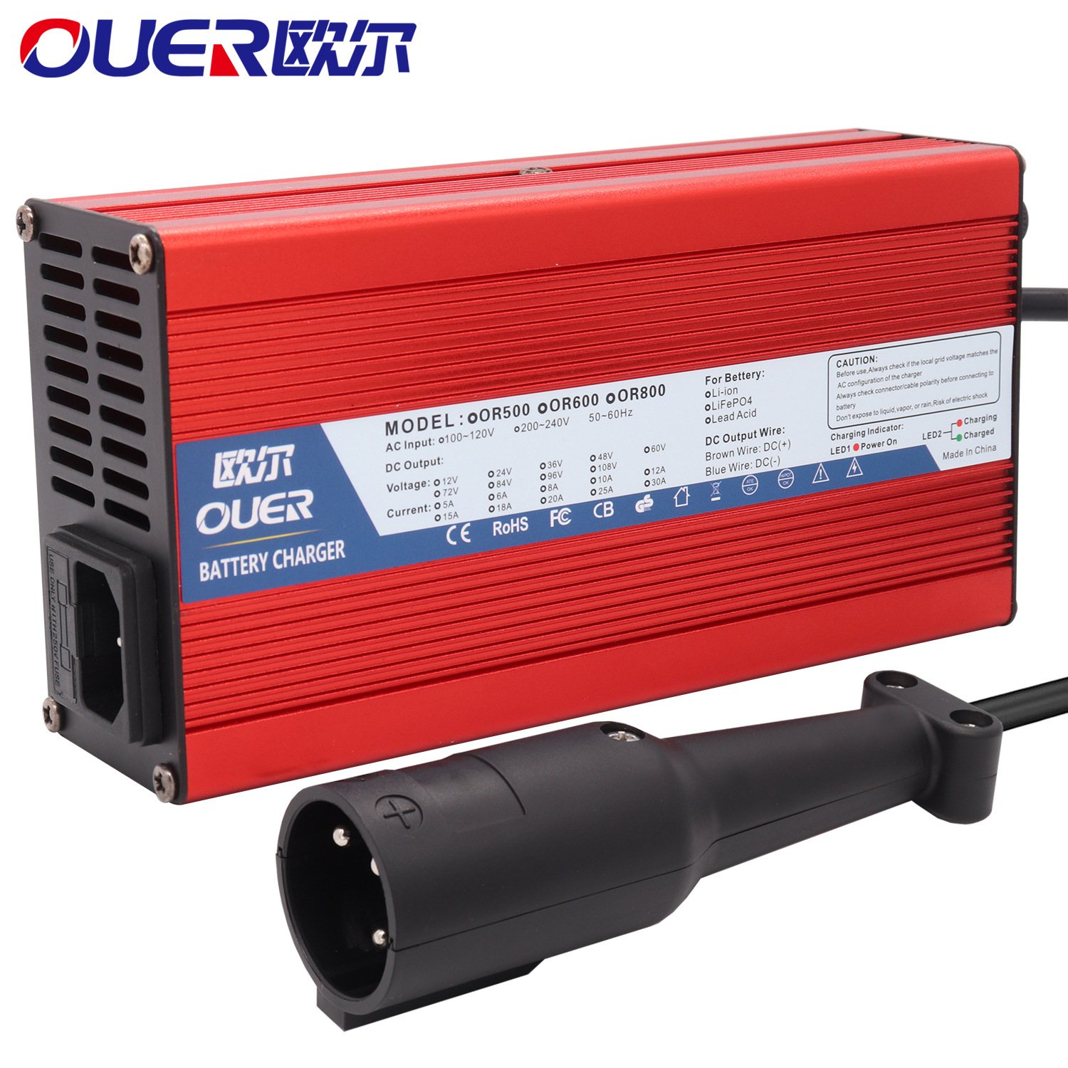 高尔夫球车 EZGO58.4V6A磷酸铁锂充电器   各类高尔夫插头可选