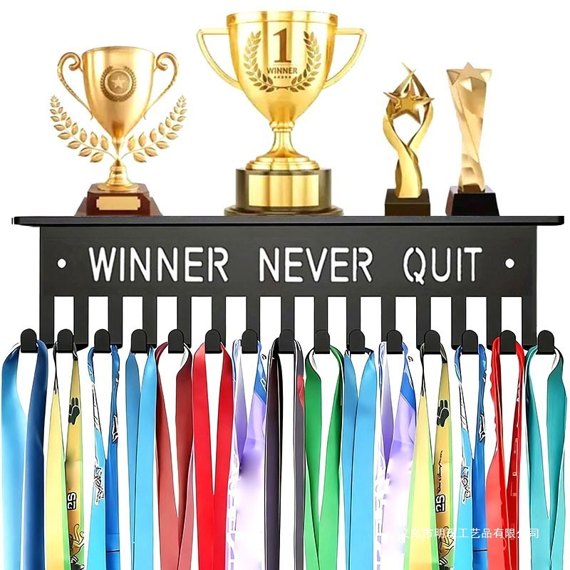 Amazon Trophy Display Rack Wall Mounted Medal Storage Rack Entrance Wall Letter Storage Hook Wholesale