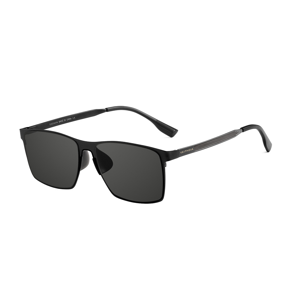 Gafas de sol polarizadas de nailon de alta definición de acero inoxidable elástico de marco para hombre, protección UV, transmisión en vivo transfronteriza 8226