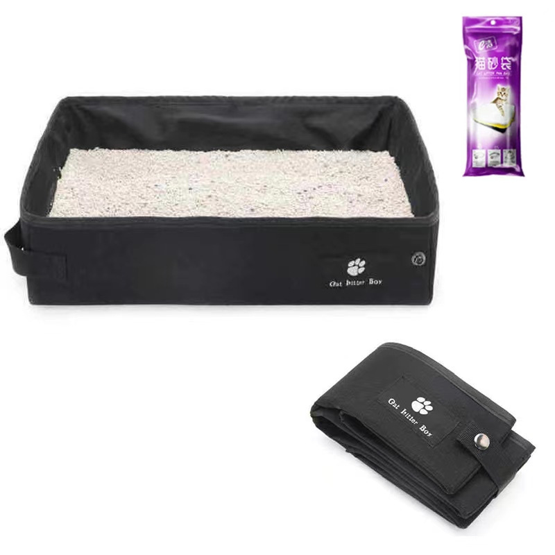 패키지 16 - 대형 일반 검정색 + 고양이 배변 봉투(7개)