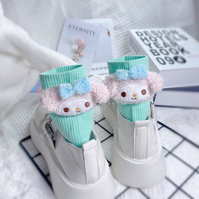 Couple Socks Cartoon Cute Cartoon Spring Autumn Winter Four Seasons Cotton Socks Doll Student Female Sanrio Colored Socks