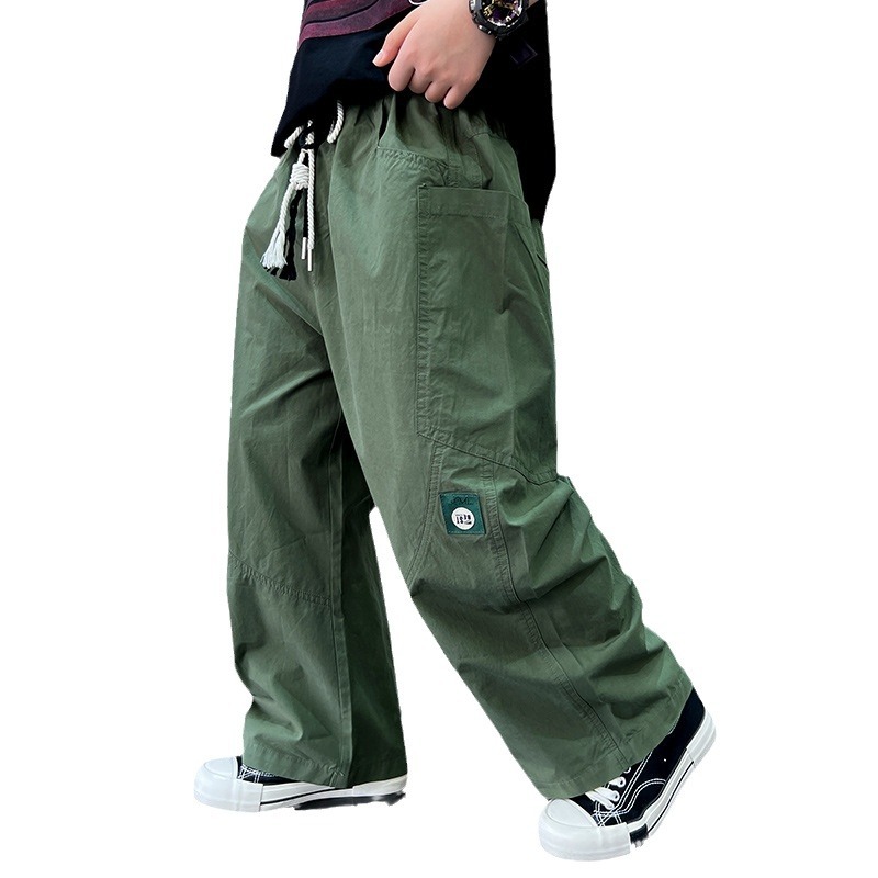 Pi Shuai Pojkar Tunna 2024 Nya Myggsäkra Mellanstorlekar Stora Barn Sommararbetsbyxor Trendiga_voghion.com