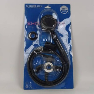 Cross-Border Direct Sales Zinc Alloy Multi-Function Washing Machine Black Shower Set Ceramic Chip Hose with 1.5m