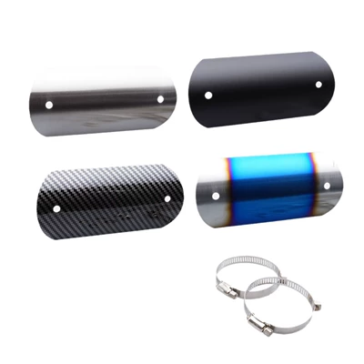 Motorcycle exhaust pipe: heat shield, stainless steel cover