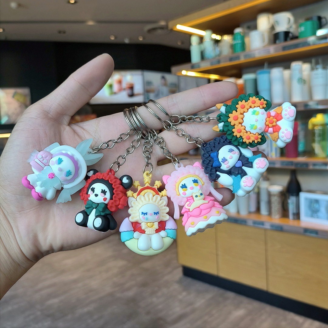 Cartoon forest keychain small accessory bag pendant blind box cute girl gift decoration