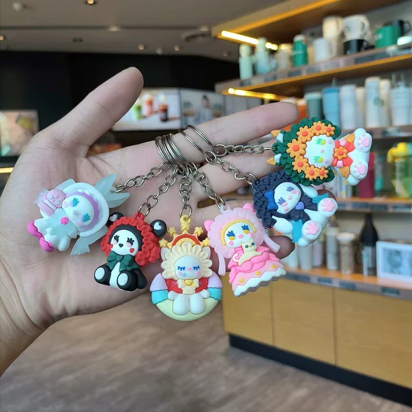 Cartoon forest keychain small accessory bag pendant blind box cute girl gift decoration