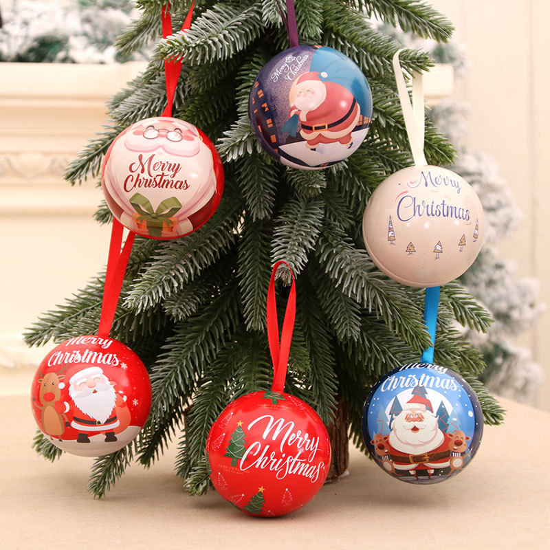 New Christmas decoration balls, Christmas sugar candy jars, Christmas tree pendant decorations, children's gift candy boxes