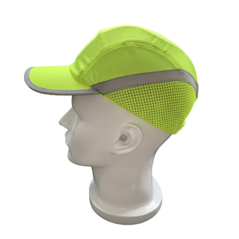 工厂直销 CE EN812欧标认证反光条防撞帽 全棉防摔帽轻型安全帽