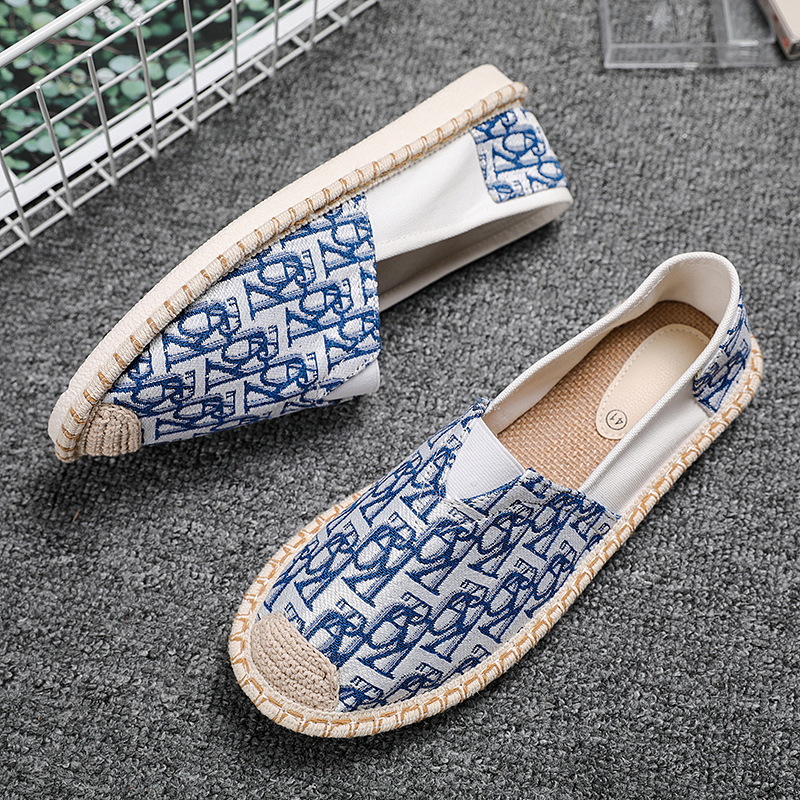 2025 New Summer Canvas Shoes Casual Slip-On Old Beijing Cloth Shoes Lazy Fisherman Trendy Shoes Zen Monk Shoes