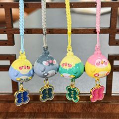新しい水琴音鐘ラッキーバードかわいいミシュラン漫画水音鐘携帯電話バッグキーホルダーペンダント
