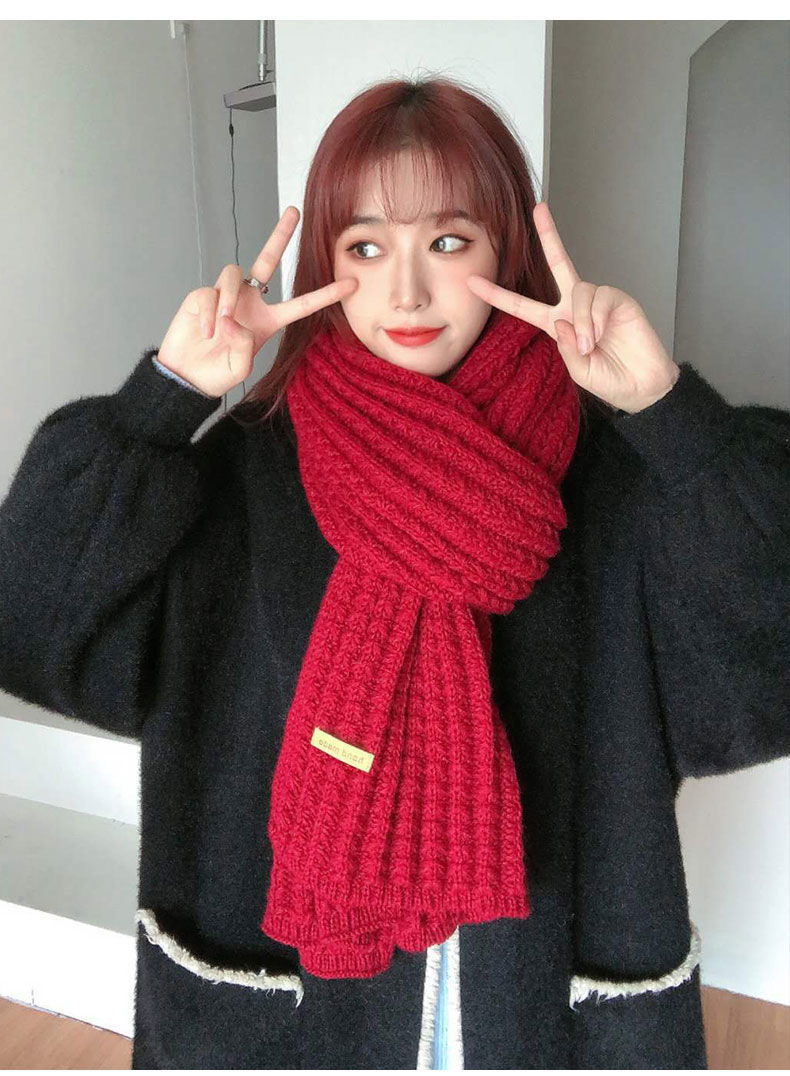 Extended Windproof Solid Colour Scarf For Women Elegant Scarf_voghion.com