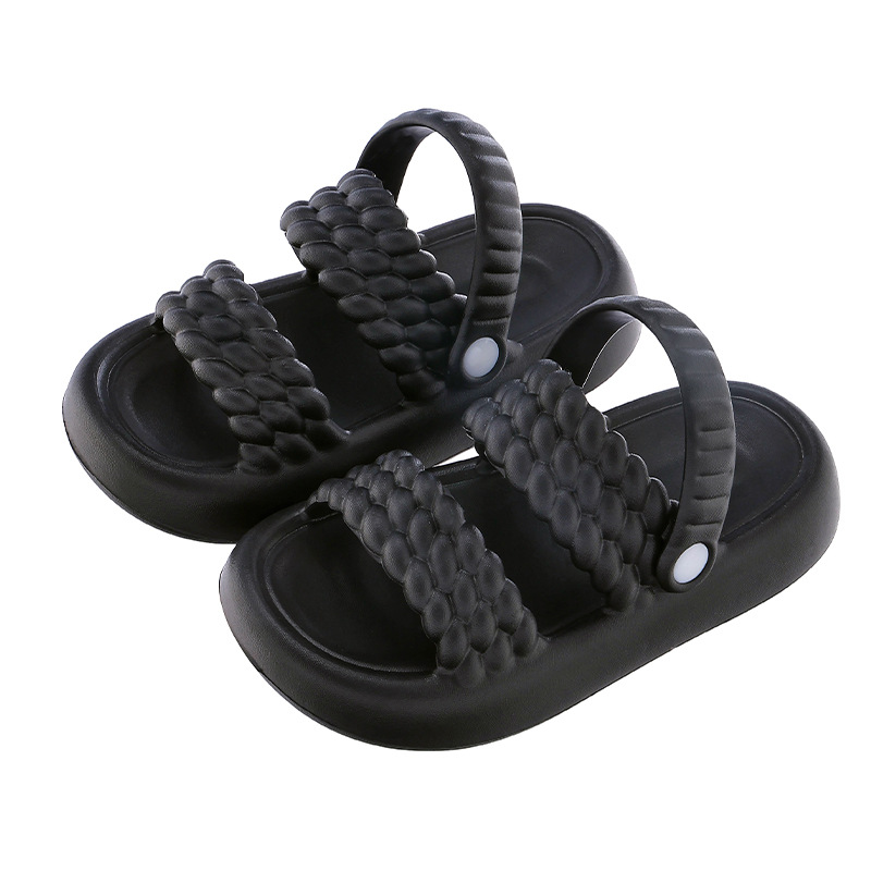 Nuevos niños EVA sólido doble uso para bebés suaves soleas bonitas simples de verano sandalias caseras