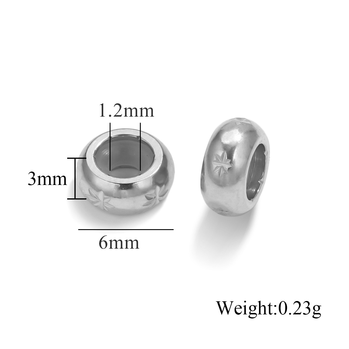 Acero inoxidable ajustable de silicona mano collar de cuentas sueltas joyas de pulsera de oro DIY color retainer joyas al por mayor