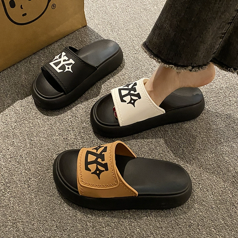 EVA слово холодные тапочки для дамы носить дома летом 2025 года модные пляжные холодные тапочки для женщин