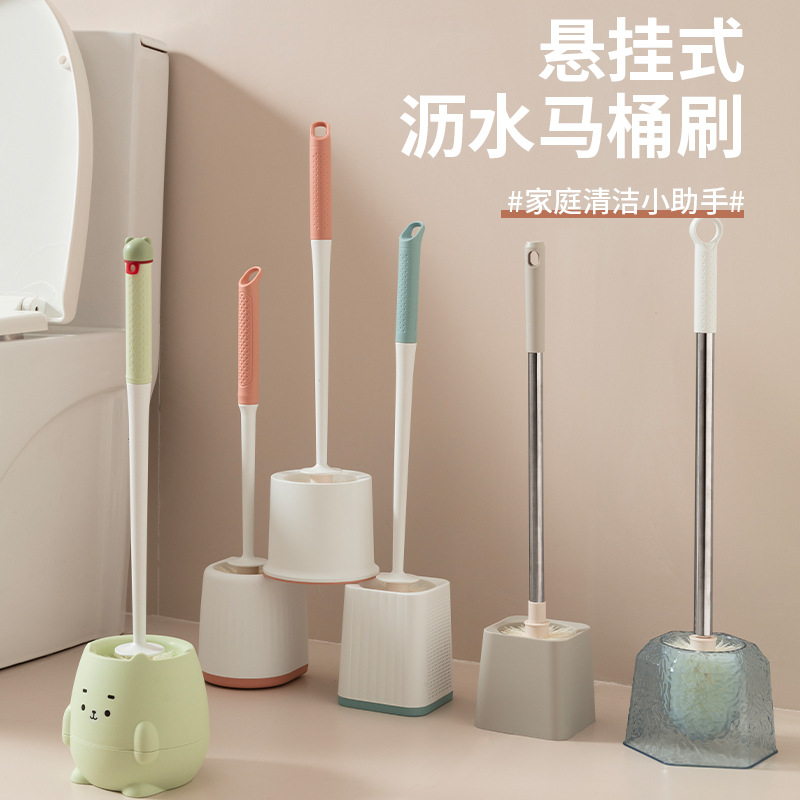Toilet Cleaning Brush Set with Long Handle Stainless Steel Tool for Household Use in Tight Spaces