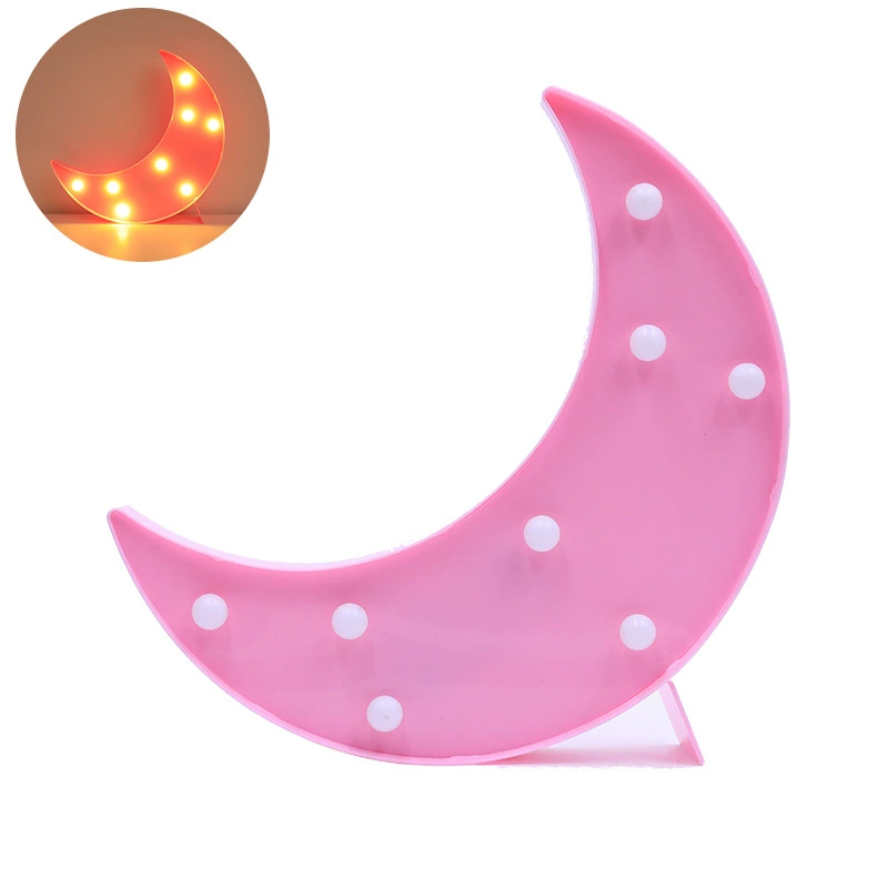LED shape lamp, warm white, creative decorative shapes (moon, star, cloud, cactus, more)
