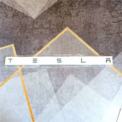 Car logo: Model 3 and Model Y - standard-high-end-glossy-black-rear-trunk-with-english-stl