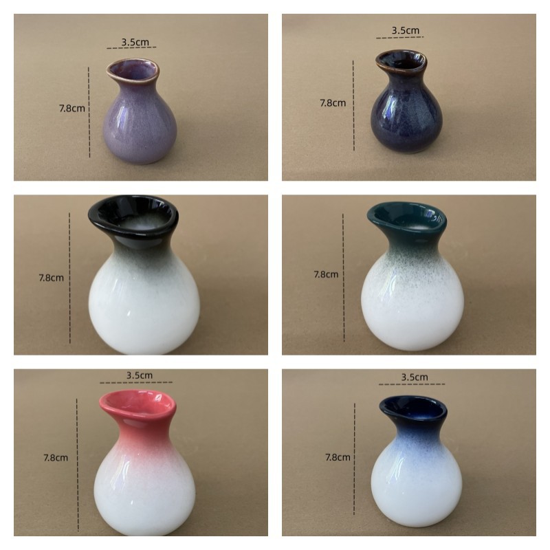 Japanese-Style Dry Ice Small Pot, Colored Glaze Dry Ice Cup, Fish Appetizer Garnish, Small Ornaments, Toothpick Holder, Sashimi Platter Decoration, Water Drop Pot