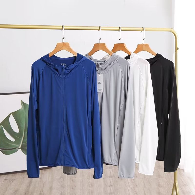 Japanese New Model 2023 New Style Unisex Moisture-Wicking Uv Protection Zip-Up Hooded Cardigan Sun Protection Clothing Japanese New Model 2023 New Style Unisex Moisture-Wicking Uv Protection Zip-Up Hooded Cardigan Sun Protection Clothing