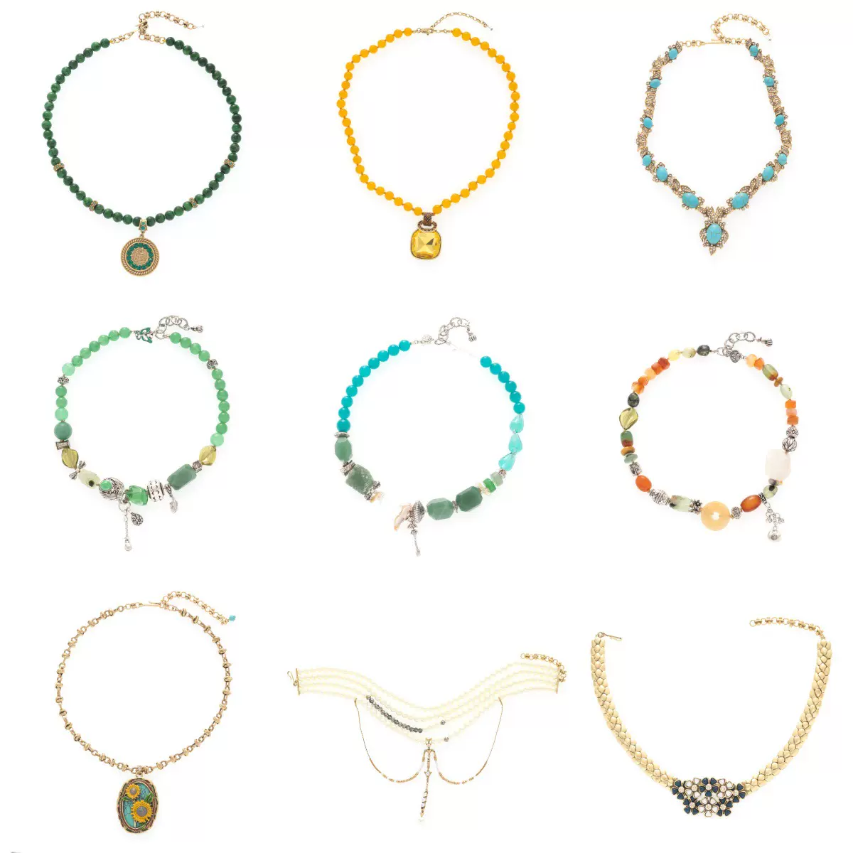 复古铜合金跨境直播法式宫廷多款百搭甜美厂家直销多层女项链批发