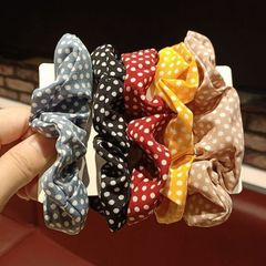 New style grid colon hair tie fabric Korean version girl heart fat colon hair tie colorful print pig colon ring