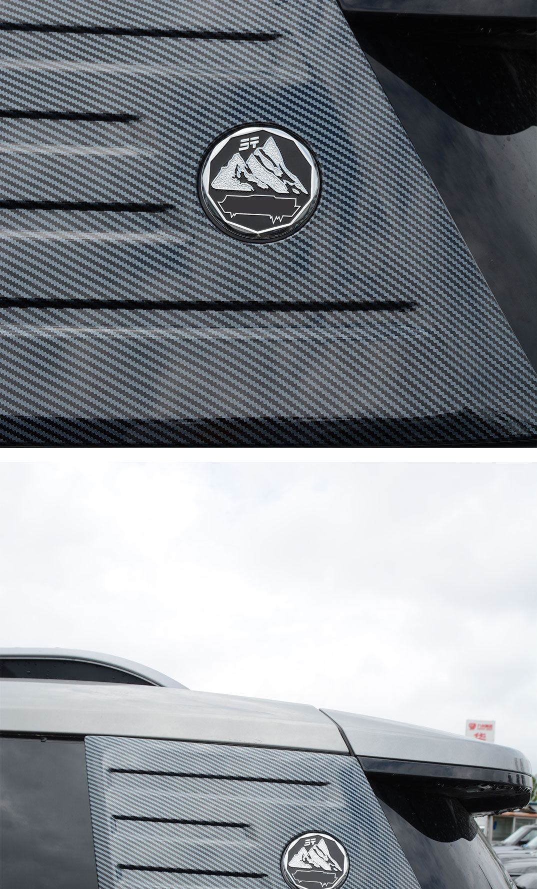 Suitable for Jietu Free Rider Side Window Trim Modification Carbon Fiber Pattern Side Wing Fender Appearance Decoration Supplies Accessories
