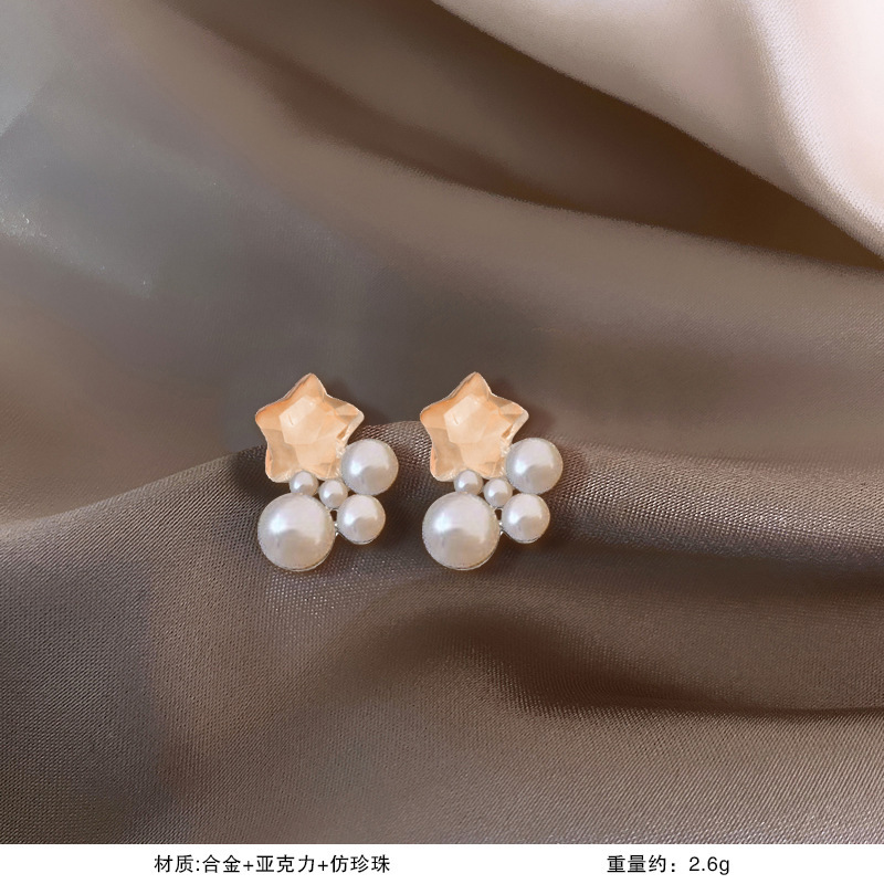 S925銀真珠の花のピアスの女性の贅沢な高級感があります。|undefined